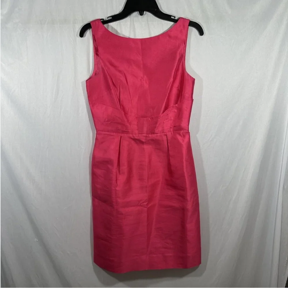 EUC Kate Spade New York Look For Silver Lining Hot Pink Silk Dress [ SZ 4 ] Q442